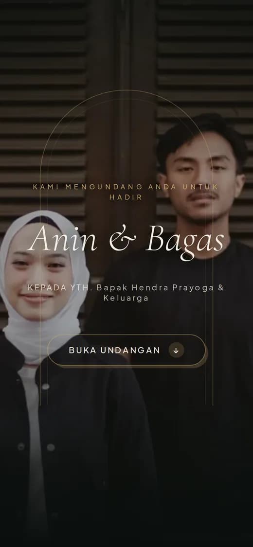 Sampul undangan bertema Nirmala, dibuat dengan Invitree